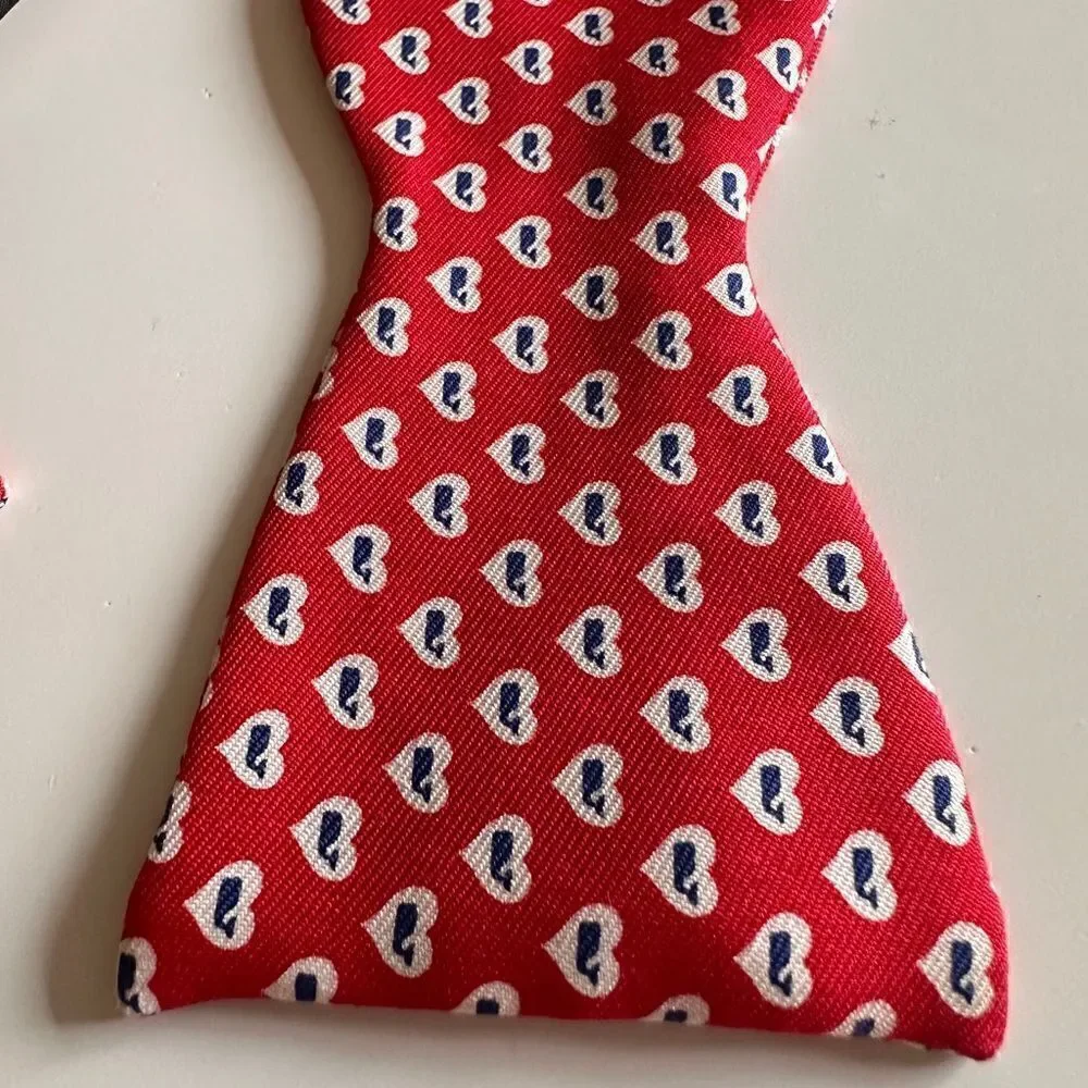 Vineyard Vines Red Hearts Silk Bow Tie for Kids - Playful & Charming